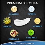 Mens Face Moisturizer Cream - Anti Aging & Wrinkle for Men with Collagen, Peptides, Jojoba Oil, Vitamins E - Face Lotion - Age Facial Skin Care - Eye Wrinkle - Day & Night - 4.2 Oz