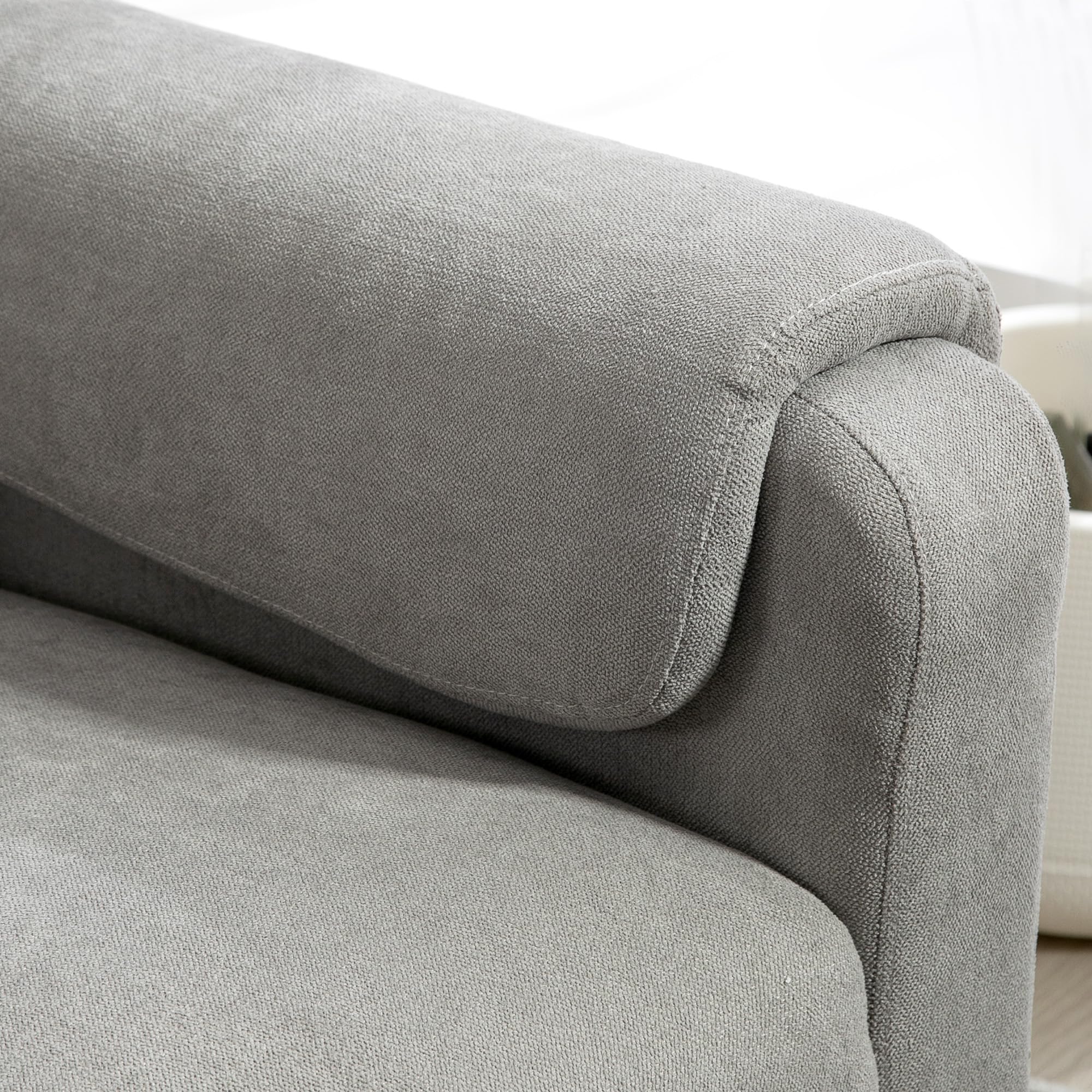 HOMCOM Sillón Relax Reclinable Eléctrico, Sillón Reclinable Giratorio y Balancín con Reposapiés Ajustable, Mando a Distancia, Acolchado Grueso, Tela de Rizo, para Dormitorio, Salón, Gris Claro