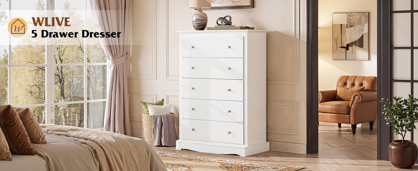 tall long dresser WLIVE 5 Drawer Dresser, 45