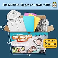 Vista 3 de Witty Yeti Hilarious Human Cone Gag Gift Empty Box. Wrap Your Real Present with This Convincing Fake Prank Box for Men or Women. Funny White