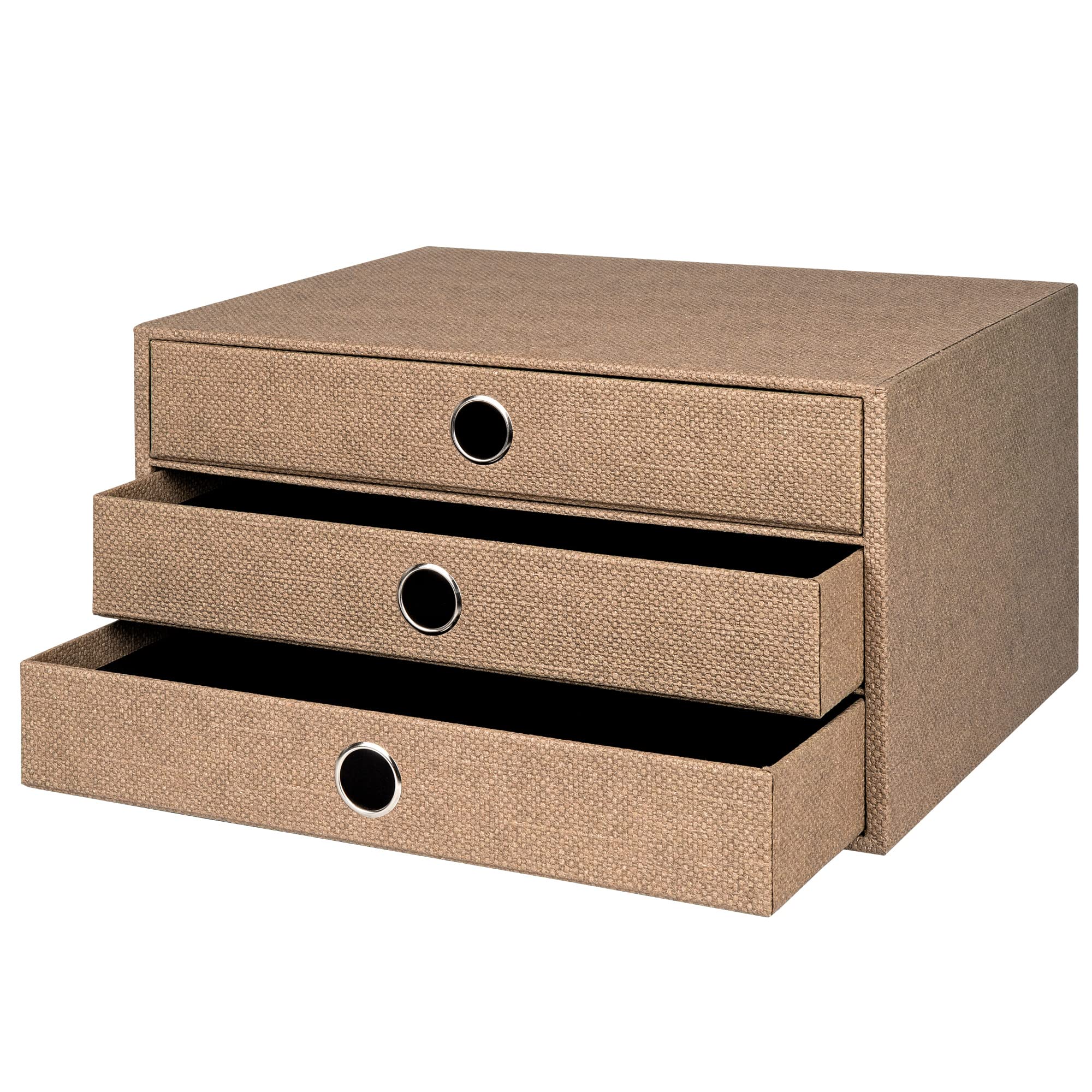 Rössler Papier 1524452603 - Scatola a 3 cassetti S.O.H.O. per DIN A4, con foro di presa, Linea speciale Nocciola, 343 x 250 x 185 mm, 1 pezzo