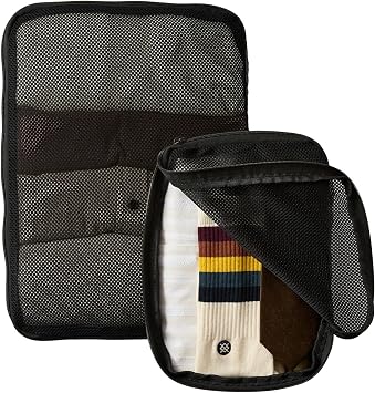 Halfday Modular Mesh Compression Packing Cubes Set Medium + Large, Black