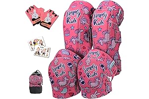 Simply kids knee and elbow pads for biking with bike gloves