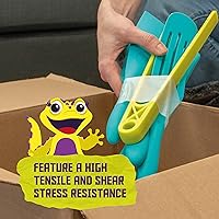 Vista 6 de ATack Cinta adhesiva de algodón transparente, 2 pulgadas x 30 yardas, cinta adhesiva transparente fácil de rasgar a mano para uso comercial