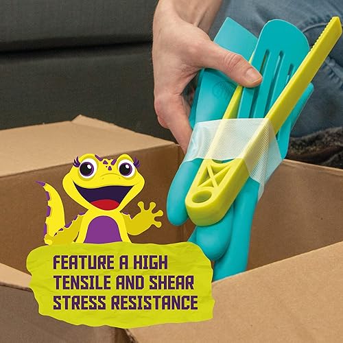 Miniatura 6 de ATack Cinta adhesiva de algodón transparente, 2 pulgadas x 30 yardas, cinta adhesiva transparente fácil de rasgar a mano para uso comercial,