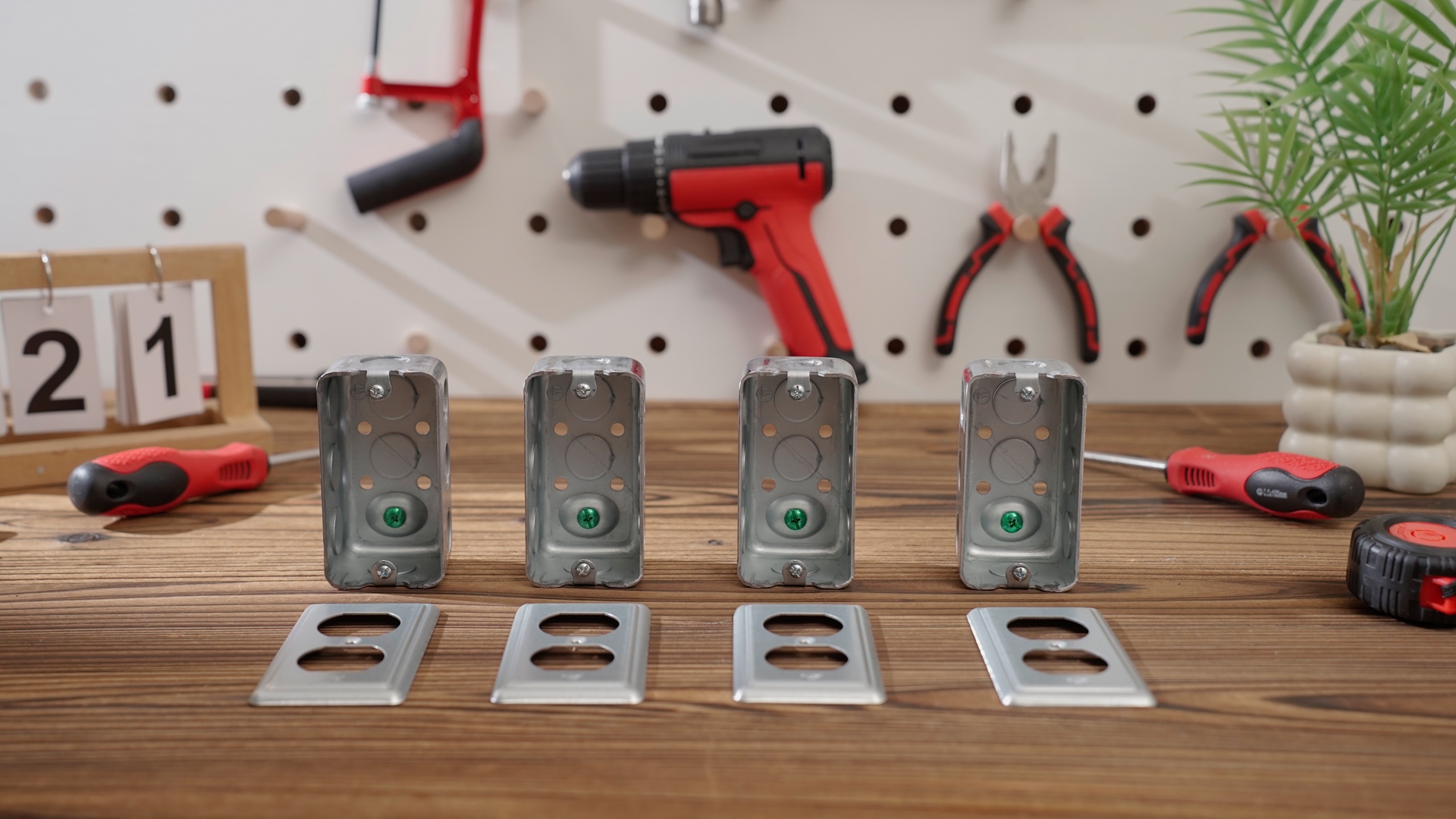 16 Pcs 8 Set Electrical Junction Box With Cover Square Plenum Box