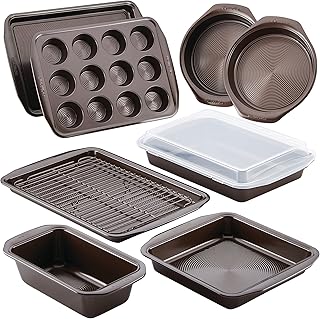 Sponsored Ad - Circulon Nonstick Bakeware Set with Nonstick Bread Pan, Baking Pans, Baking Sheets, Cookie Sheets, Cake Pan...