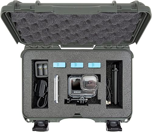 Miniatura 7 de Nanuk 909 Funda rígida impermeable con inserto de espuma para GoPro Hero 9 y 10 - Oliva (909-GOPH96)