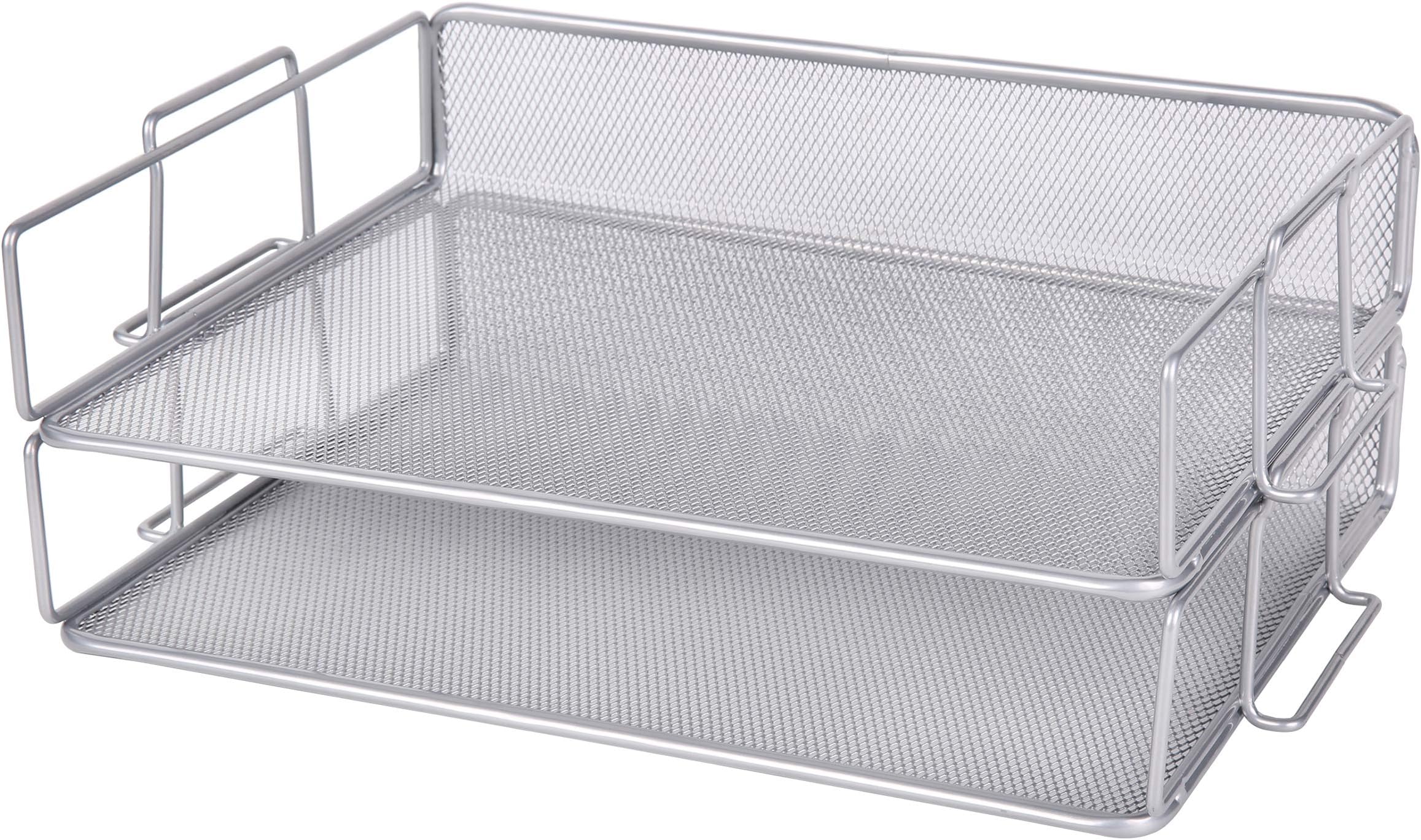 Exerz Letter Trays 2pcs Stackable Paper Sorter/Desk File Tray/Desk Organiser ...