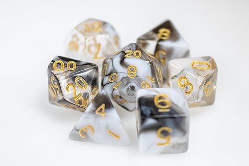 Miniatura 2 de 1985 Games Juego de dados para DND para juegos Ttrpg de Calabozos y Dragones, juegos de rol de resina poliédrica de rol de rol de rol de múltiples