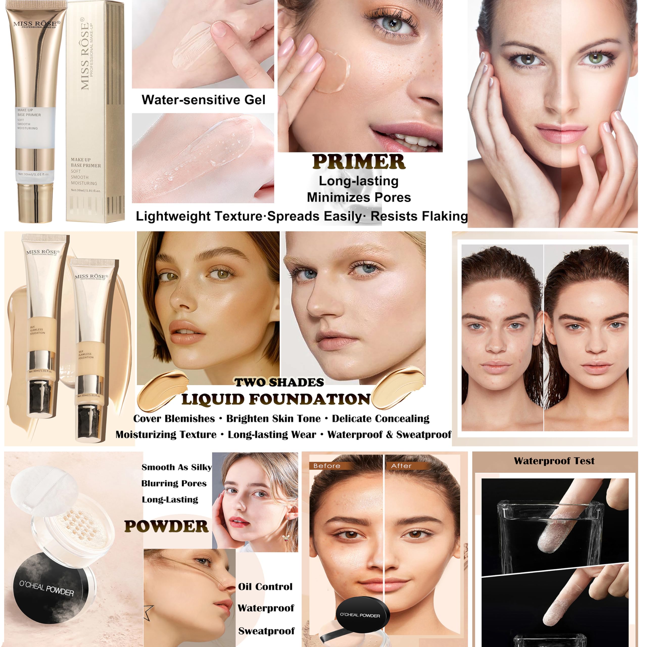 Kit trucco - Set trucco per ragazze - Set regalo per donne con palette di ombretti, rossetti