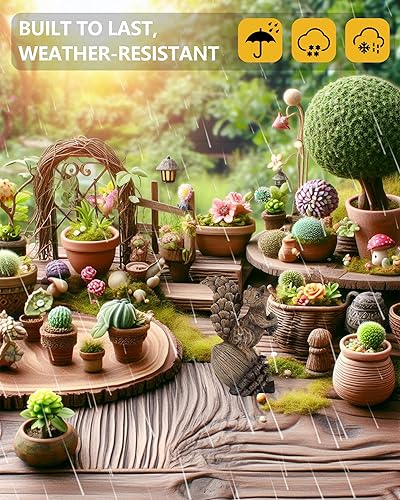 Miniatura 3 de Figura de ardilla de resina hecha a mano en piña, 8 pulgadas, estatua de animales del bosque para otoño, invierno, primavera, verano, decoración de