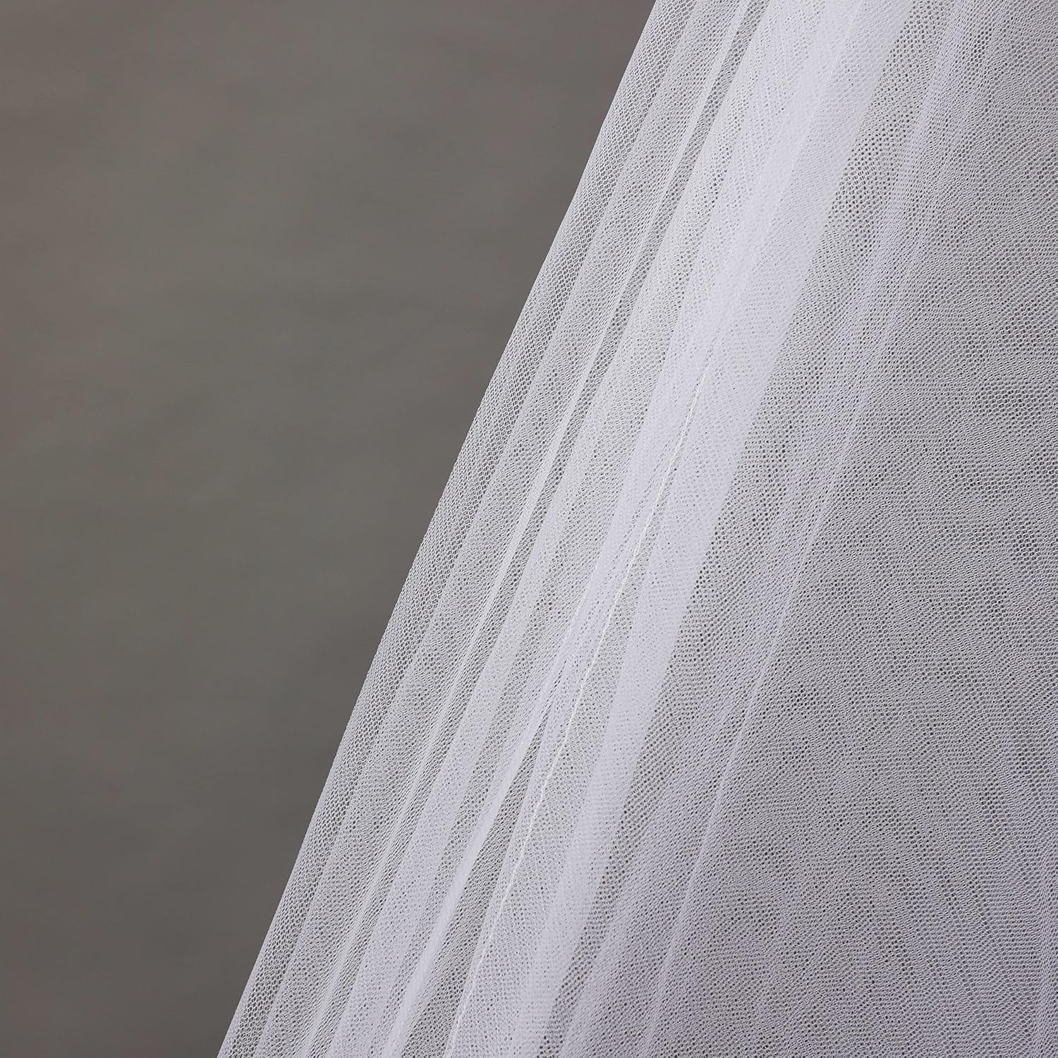 Women Hooded Elf Cloak Wedding Tulle Cape Bridal Dress Robe with Long Train