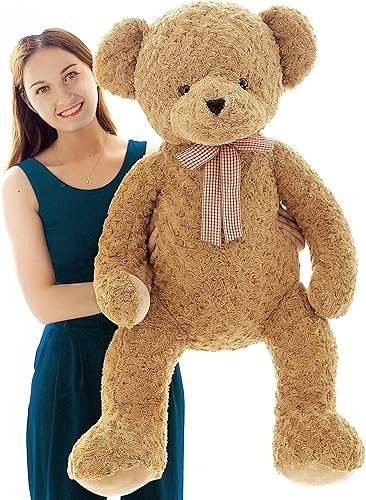 Oitscute - Osos de peluche grandes de 43 pulgadas juguetes de peluche gigantes para novias y mujeres marrón claro disponible en Yaxa Colombia