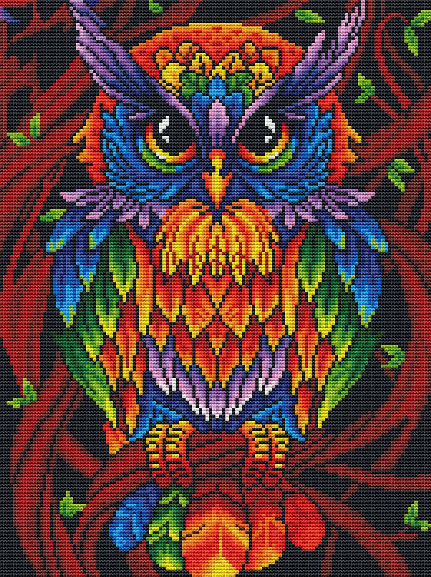 Cukol Cukol Kit Punto Croce Gufo Schemi Quadri Set Ricamo Punto Croce