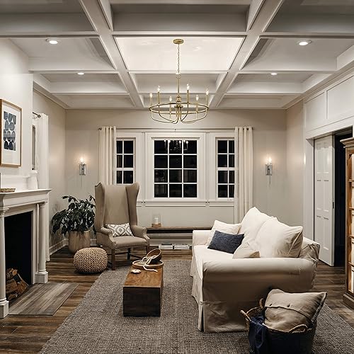 Miniatura 2 de KICHLER Lámpara de araña Capitol Hill de 22 pulgadas con 6 luces en bronce clásico