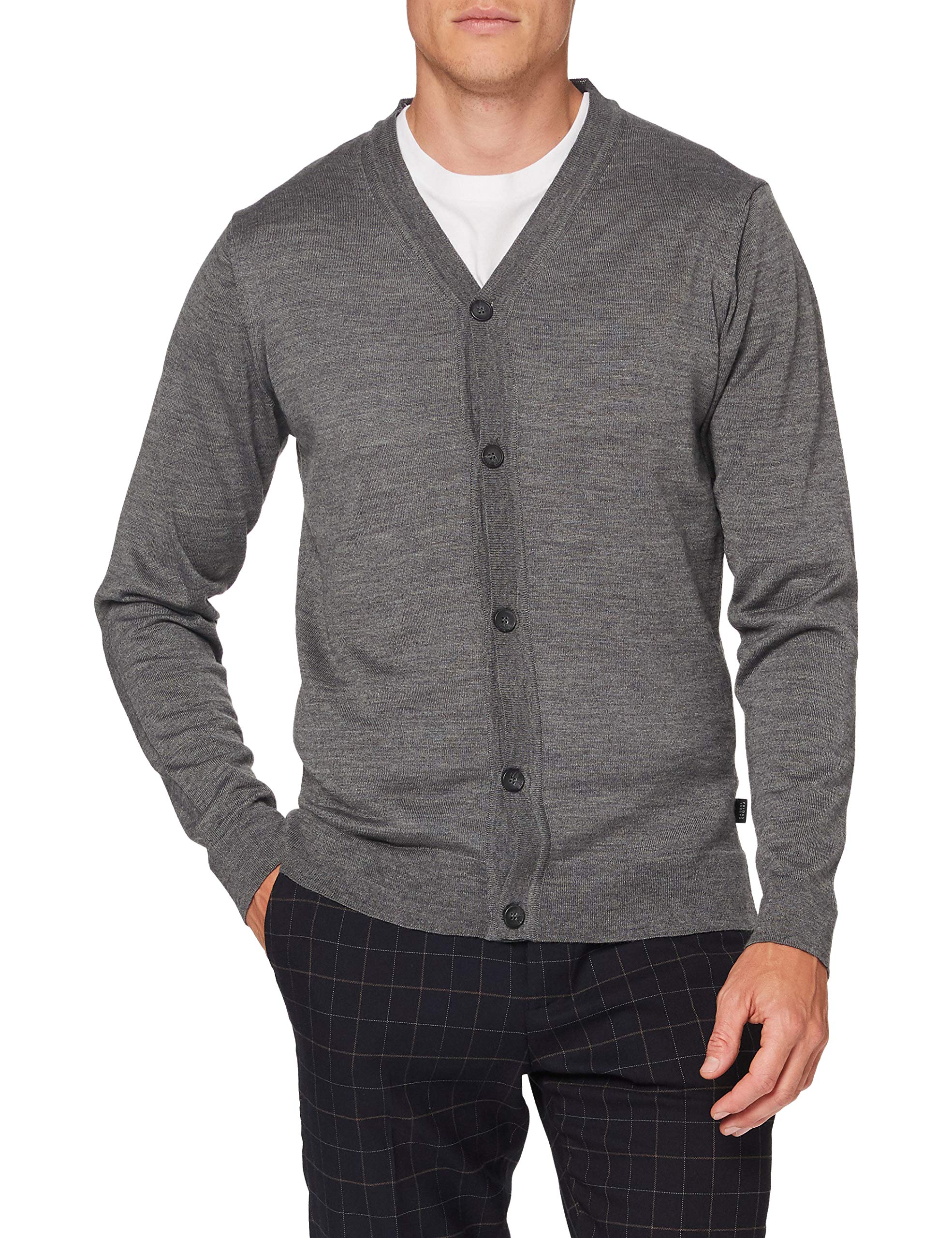 Casual Friday Men's Gris Cardigan Kurt