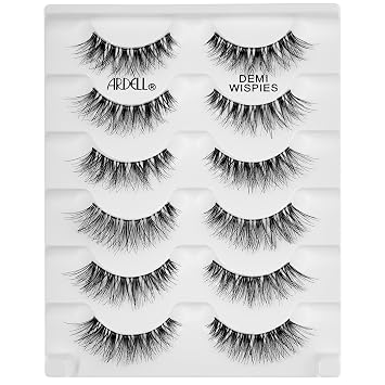 Ardell Wispies False Eyelashes 113 - Black, Natural Look Wispy Lashes, Soft & Lightweight Strip, 5 Pairs, 1 Pack