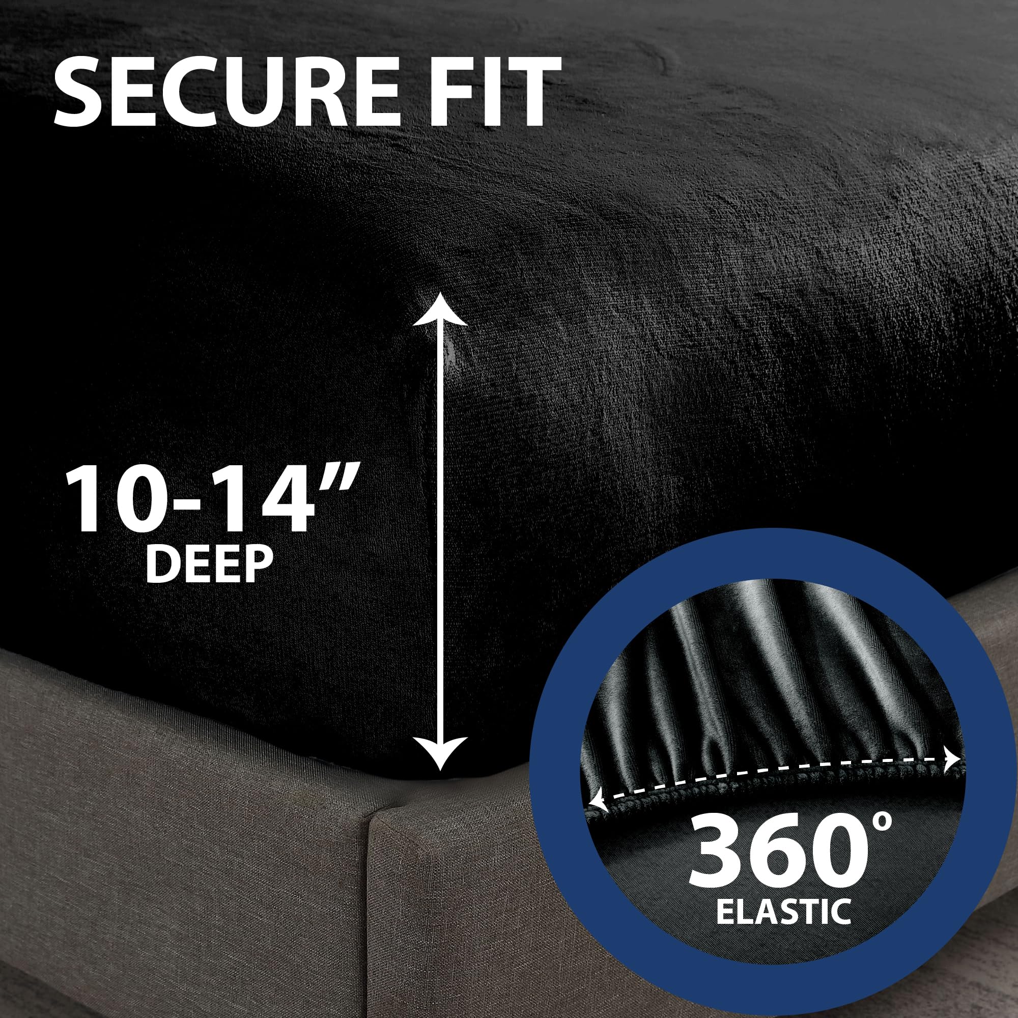 Best Flannel Fitted Sheet Twin Picks for 2026 2 Cathay Home Twin Fitted Sheet Only, Flannel Deep Pocket, Black — product photo