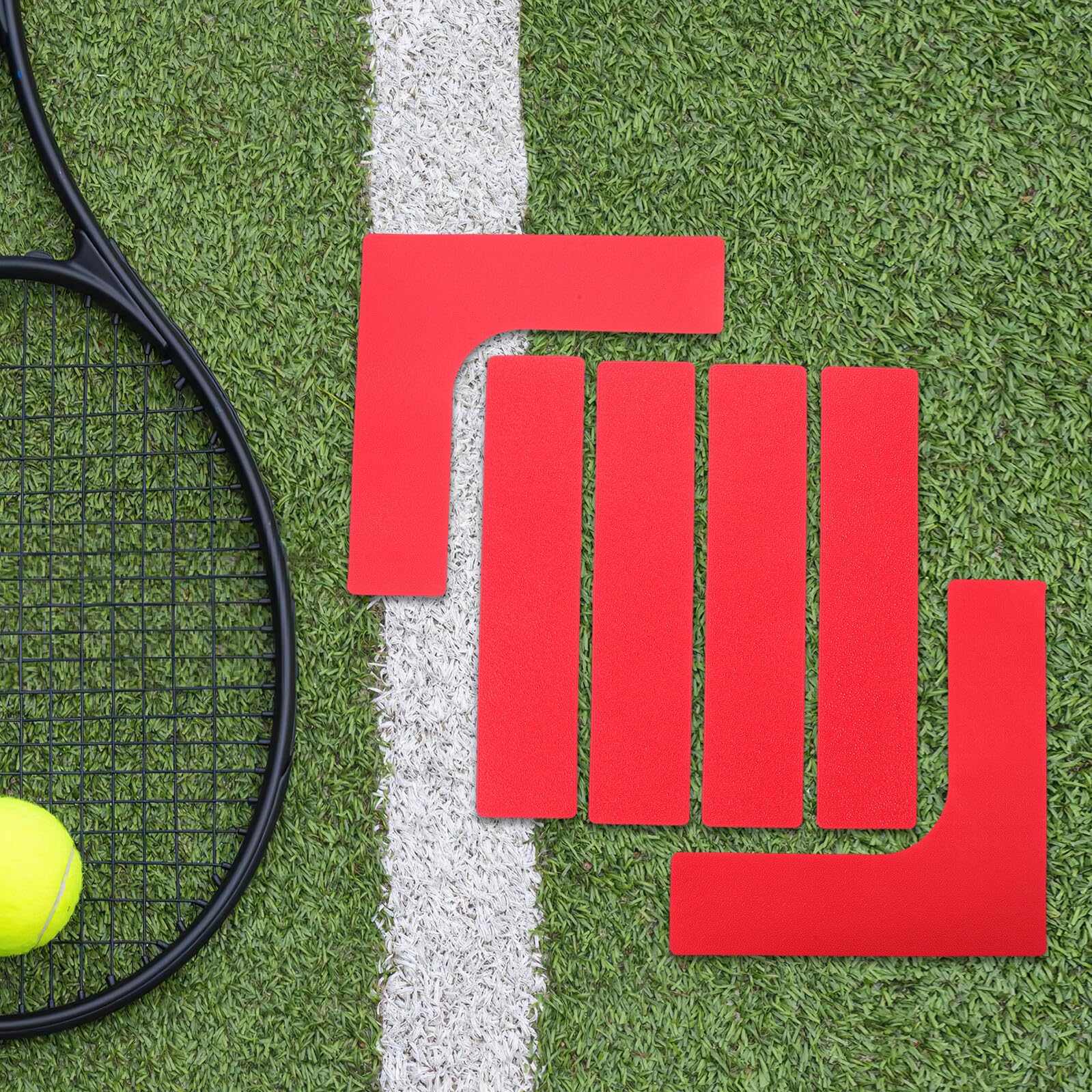 Mikinona Official Court Lines Marker Kit Flexible Flat Tennis Boundary Tape with UV Protection for Pickleball Volleyball Outdoor Sports Driveway Lawn Park