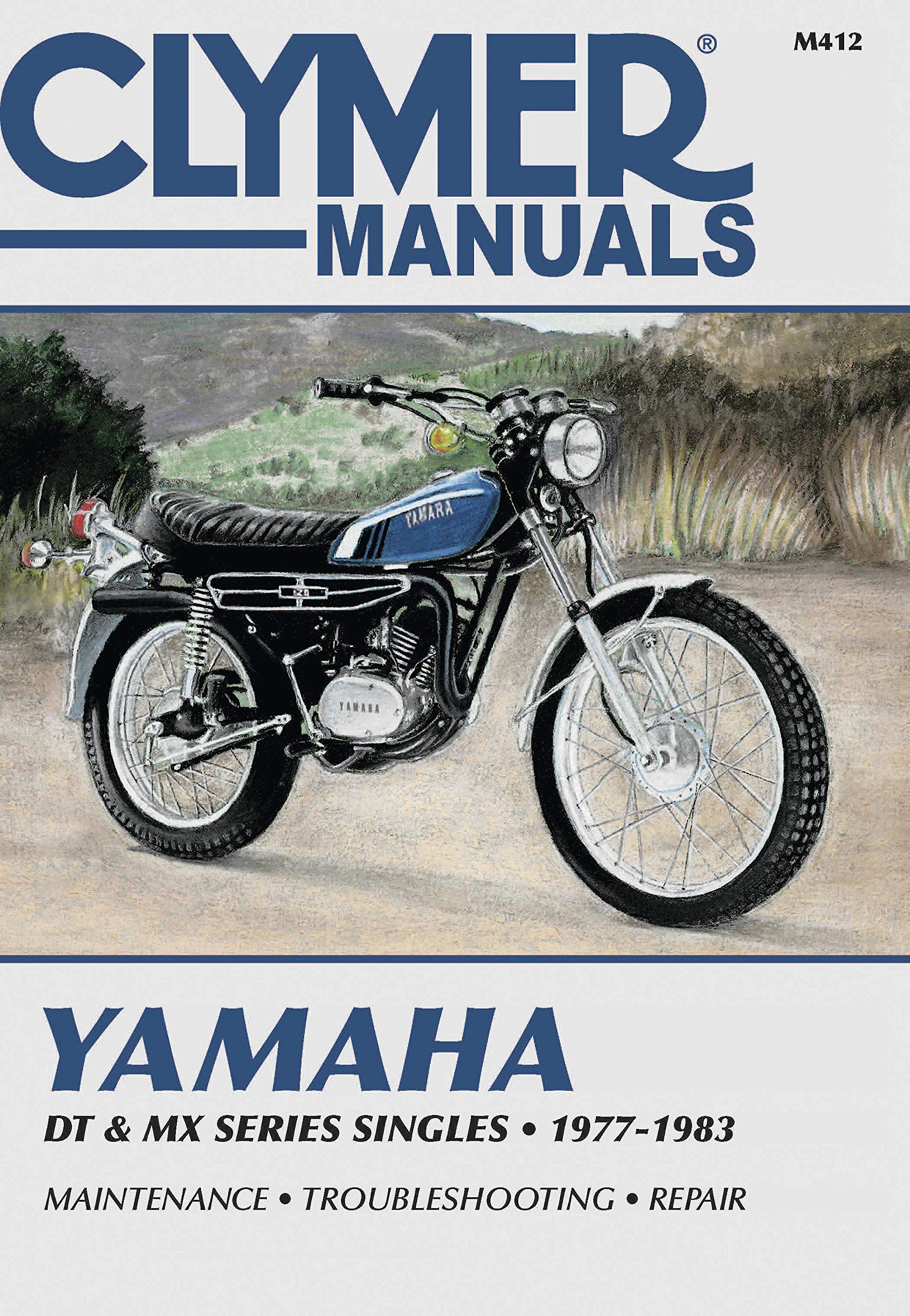 Clymer 1977-1983 Yamaha DT & MX Series Sngls MANUAL YAM DT & MX SERIES SNGLS 77-83, Manufacturer: , Manufacturer Part Number: M412-AD, Stock Photo - Actual parts may vary.