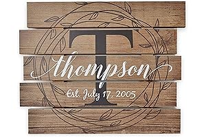 Personalized Printed Wood Family Name Sign: A Rustic Touch to Your Home