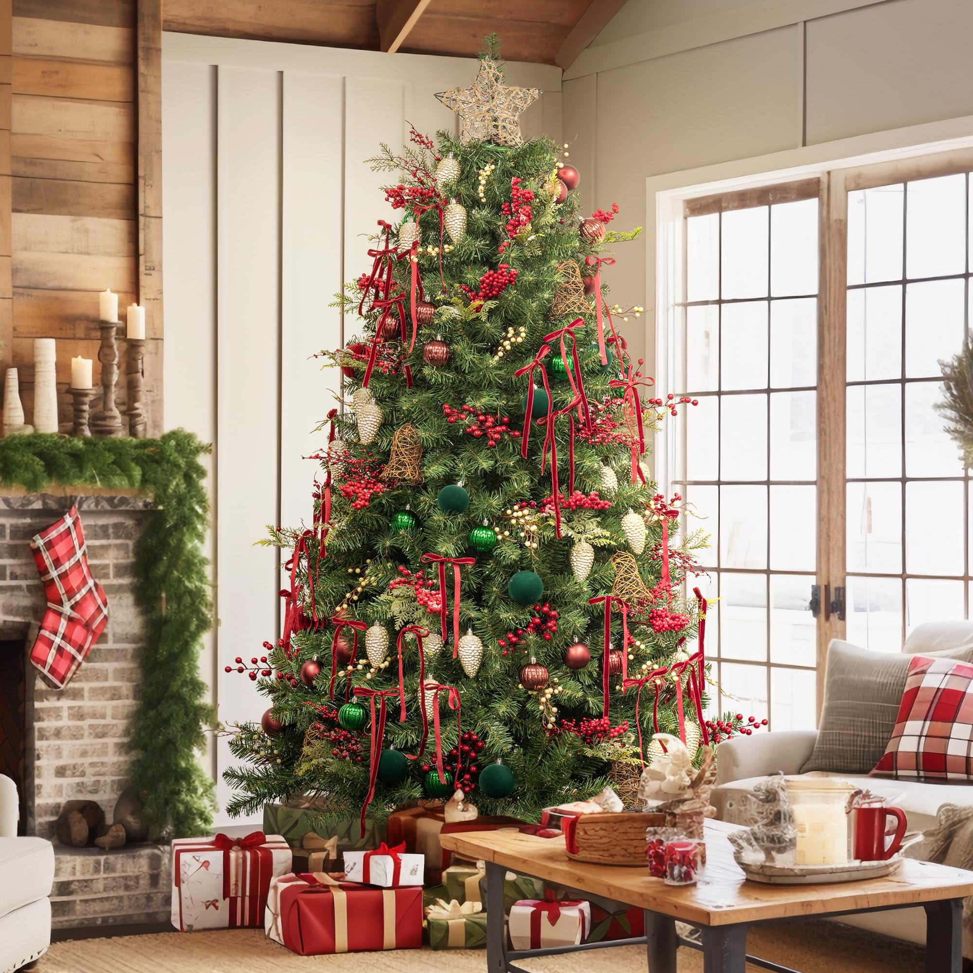 Amazon.com: KI Store 7ft Christmas Tree with Decorations and