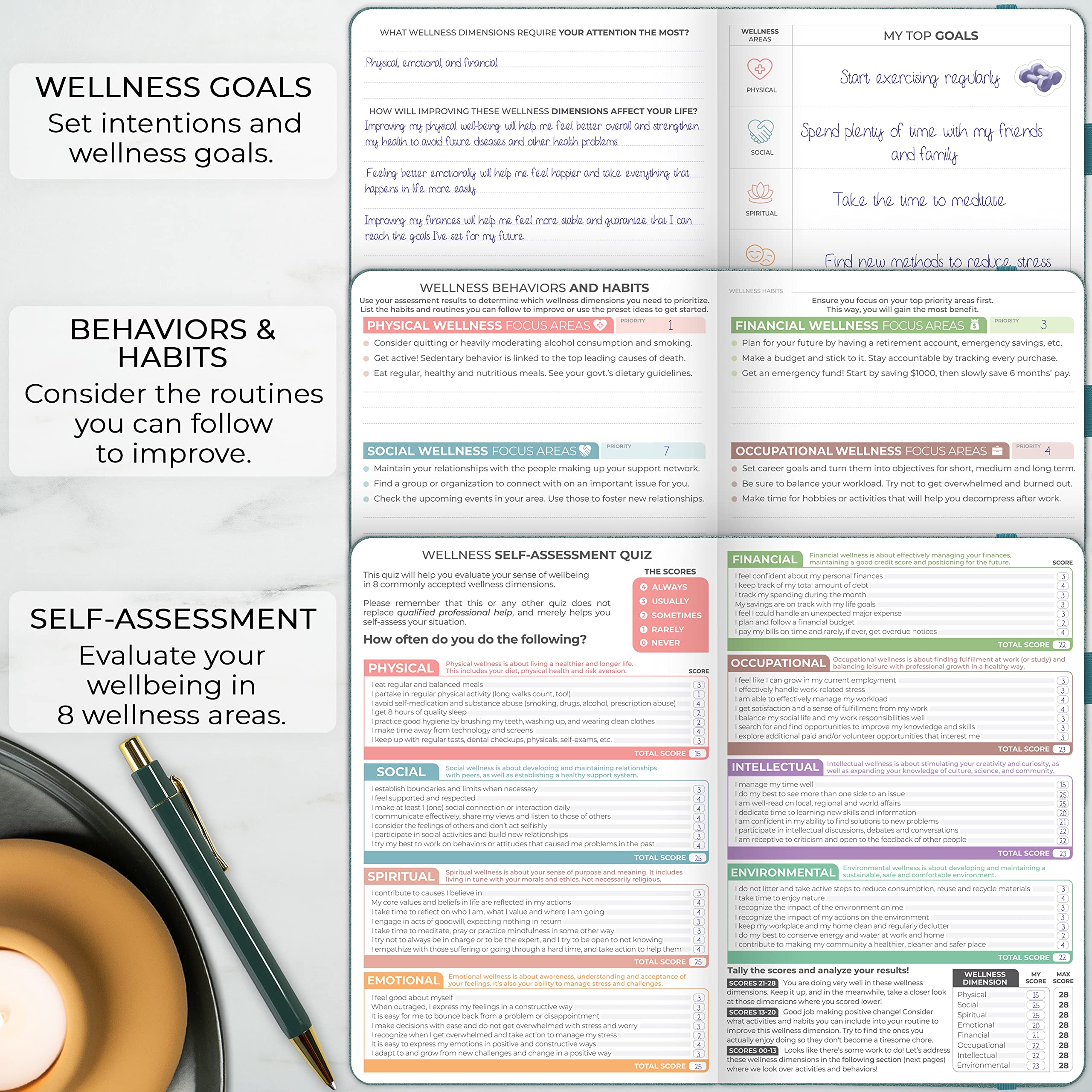 Clever Fox Wellness Planner Premium, Daily Lifestyle Journal to Support Health, Nutrition & Exercise - Image 3
