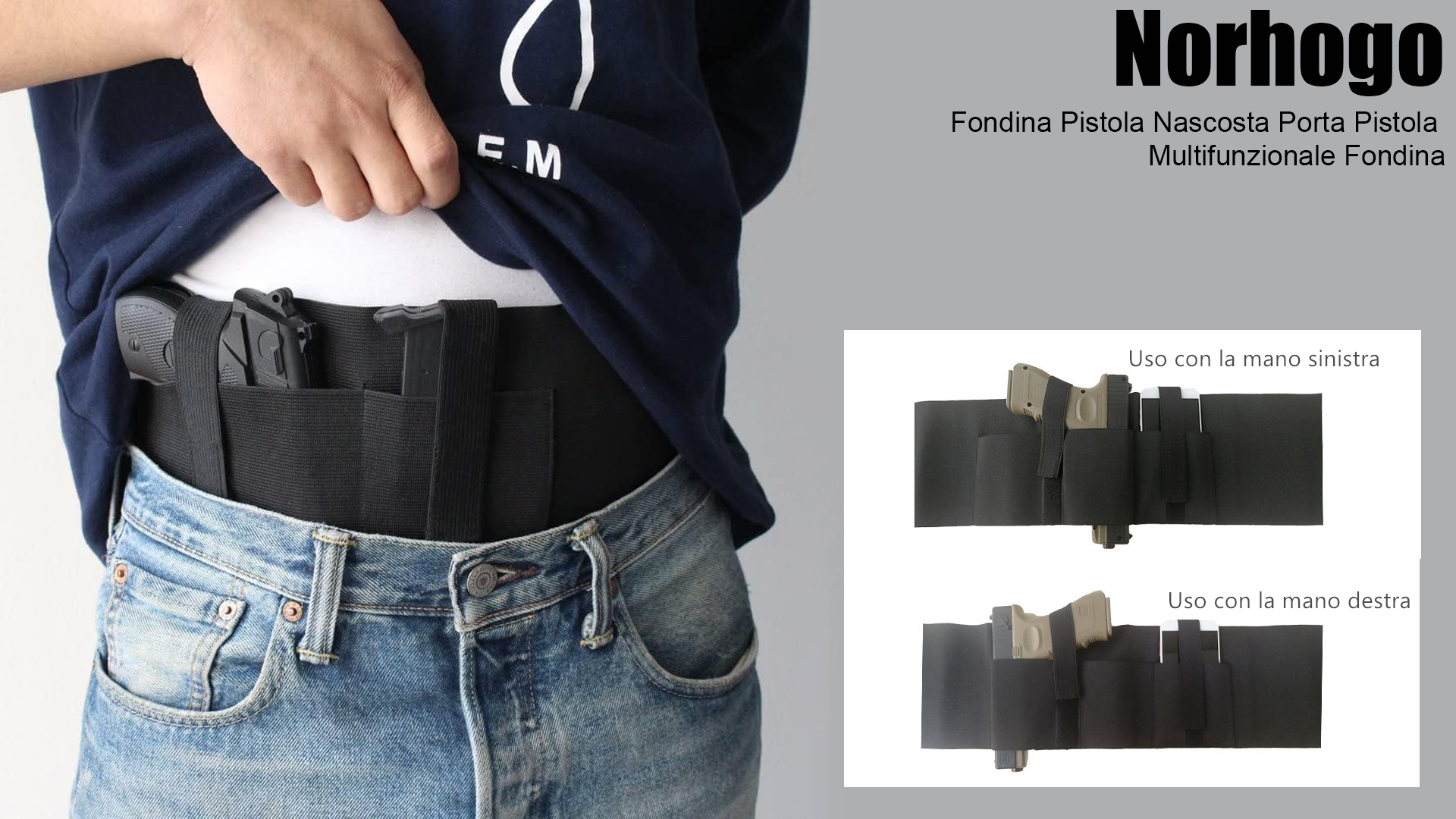 Hulara Cintura In Vera Pelle Per Pistola Occidentale Nascosta - Foto 7