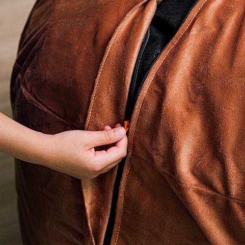 Miniatura 376 de Big Joe Fuf - Puf extragrande (XXL) relleno de espuma con funda extraíble, color niebla Lenox, poliéster tejido duradero, 6 pies, gigante Negro