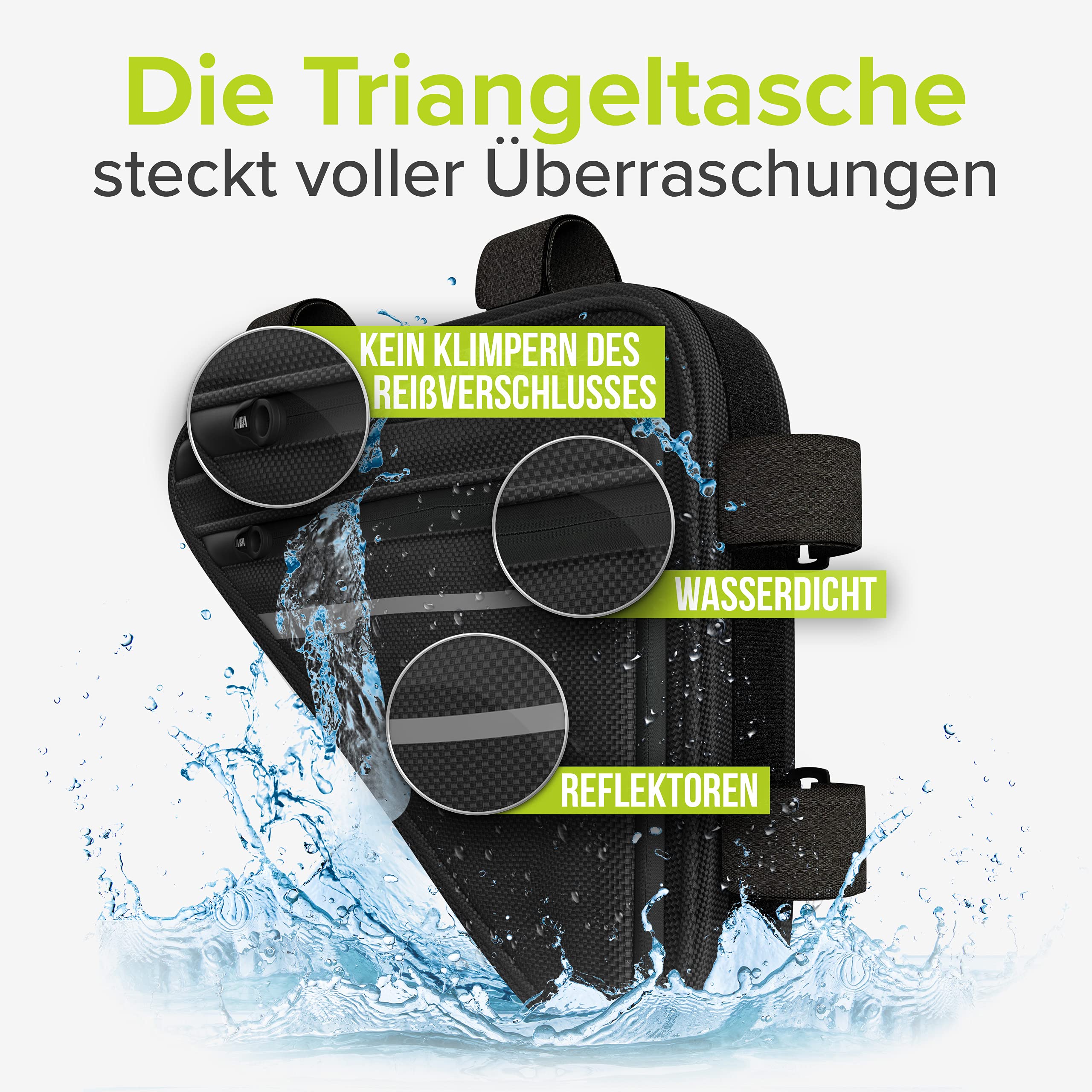 velmia lenkertasche Fahrrad Dreiecktasche Wasserdicht - Fahrrad Rahmentasche, Triangeltasche ideal für Fahrradschloss, Werkzeug, Regenjacke Color:4.5 versand Alu Rennrad günstig kaufen