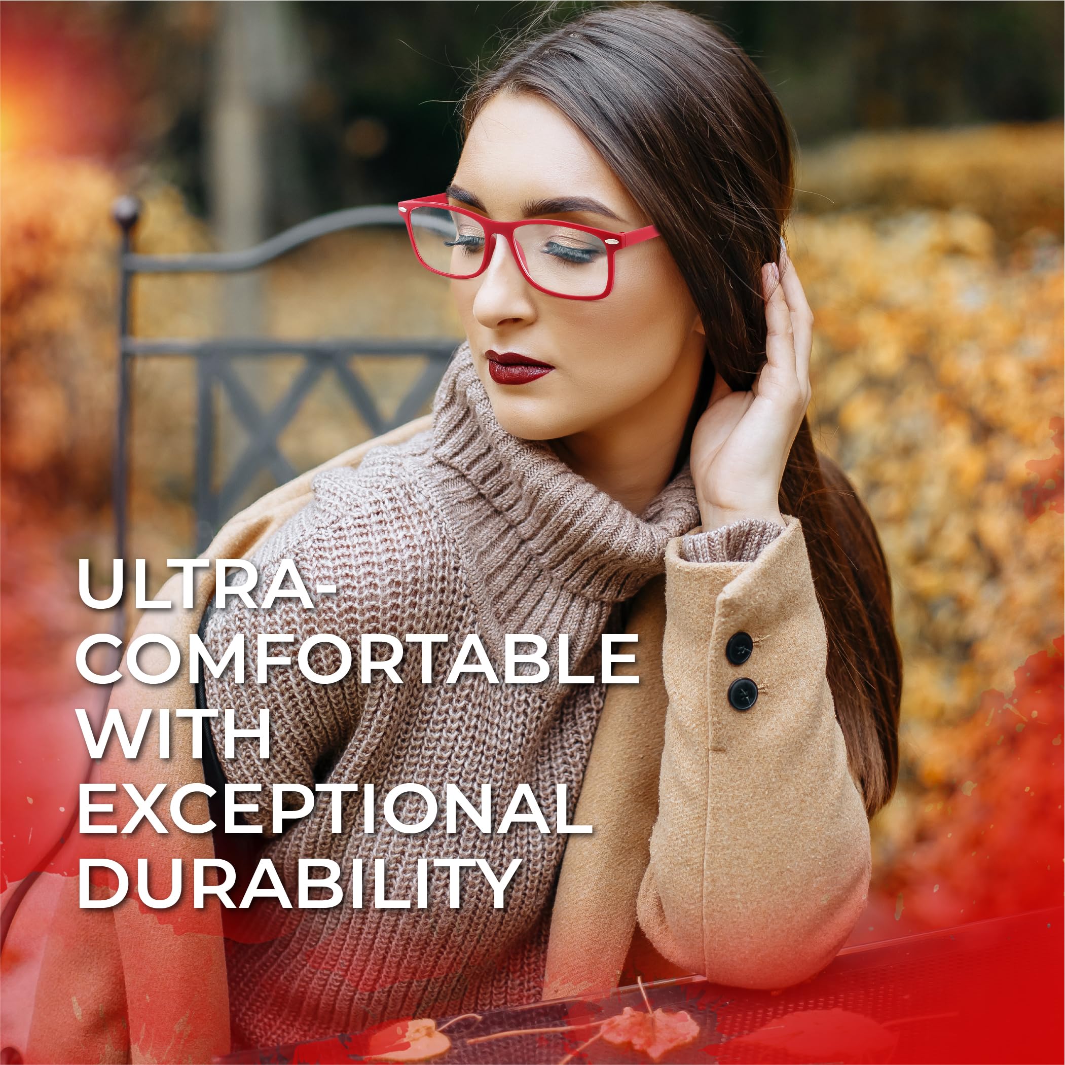 Yogo Vision Ultra cienkie i lekkie okulary do czytania dla mężczyzn i kobiet, elegancka i lekka ramka z przezroczystą obudową, opakowanie 2 szt. (czarny, granatowy 1,25)