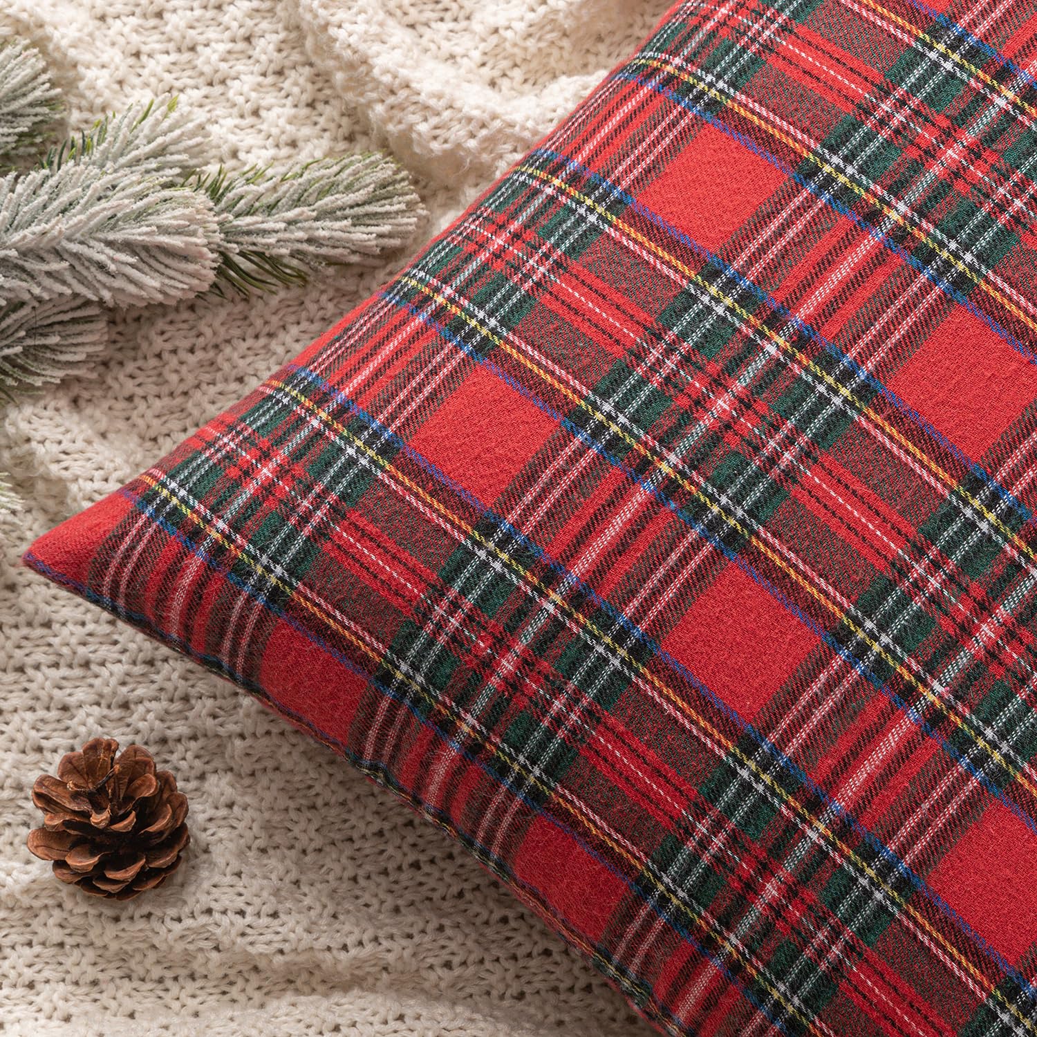 Amazon.com: MIULEE Christmas Set of 2 Scottish Tartan Plaid Euro