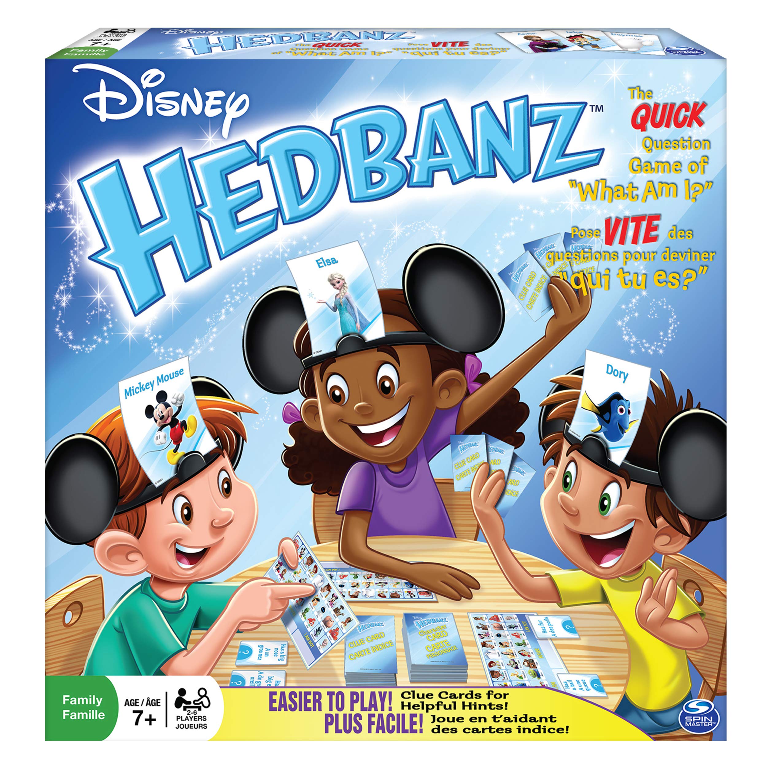 Spin Master Disney Hedbanz, 2nd Edition Picture-Guessing Family Board Game, for Adults and Kids Ages 7 and up (Styles May Vary)