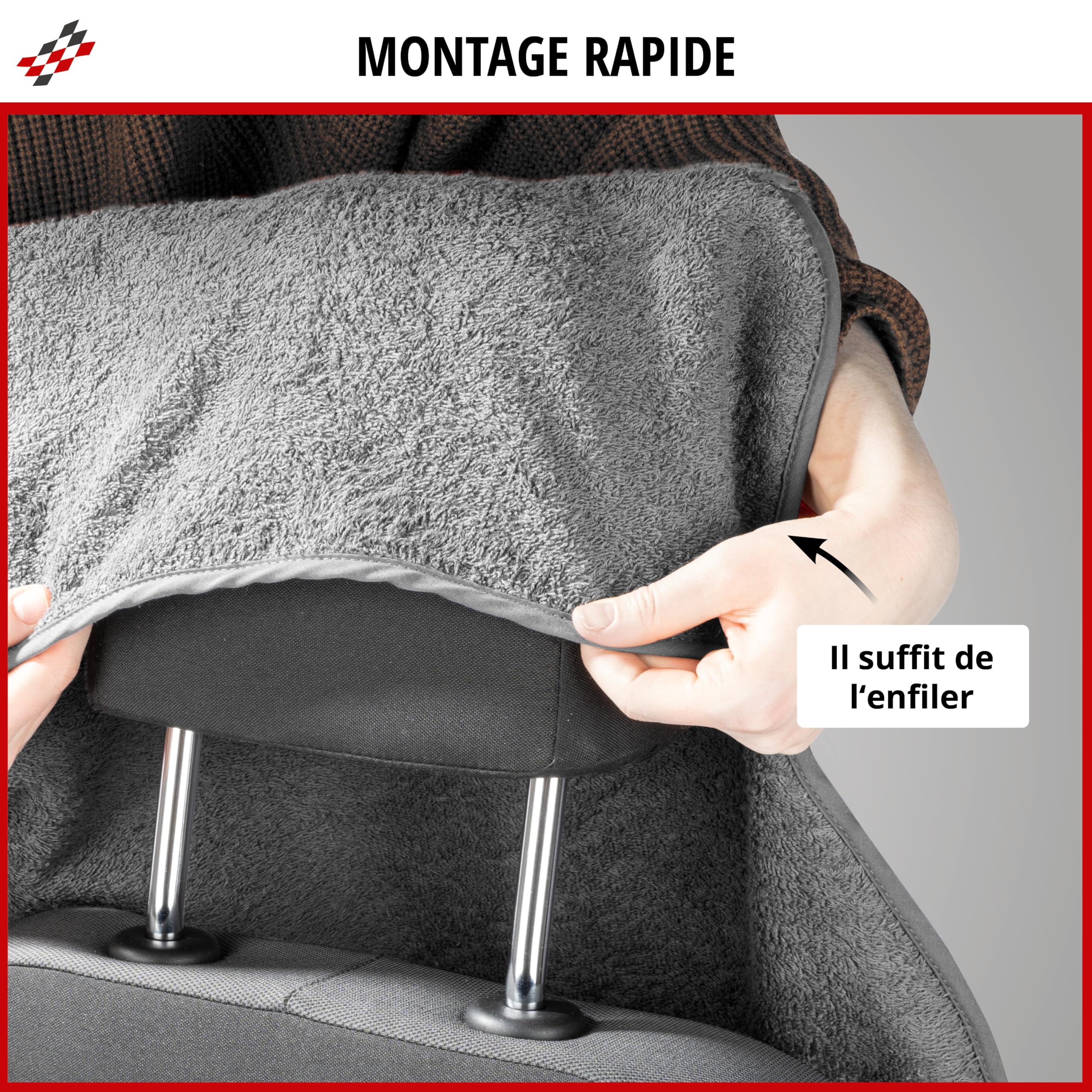 Walser Housse de siège Multicover, Housse de siège Auto Universelle, Protection de Place Auto Lavable Gris