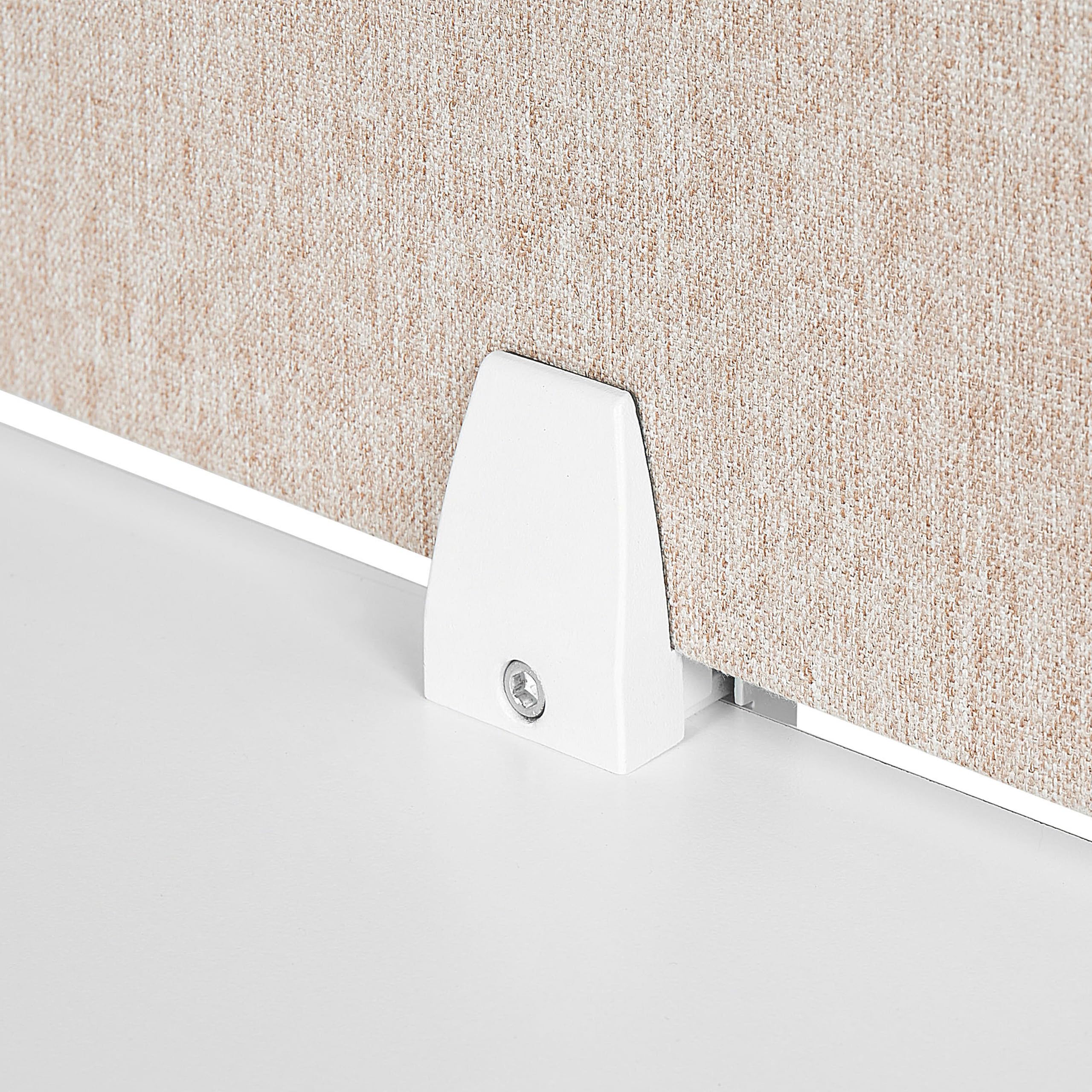 Beliani Panneau de Bureau Acoustique en Feutre Pet Tissu 120 x 40 cm Beige Wally