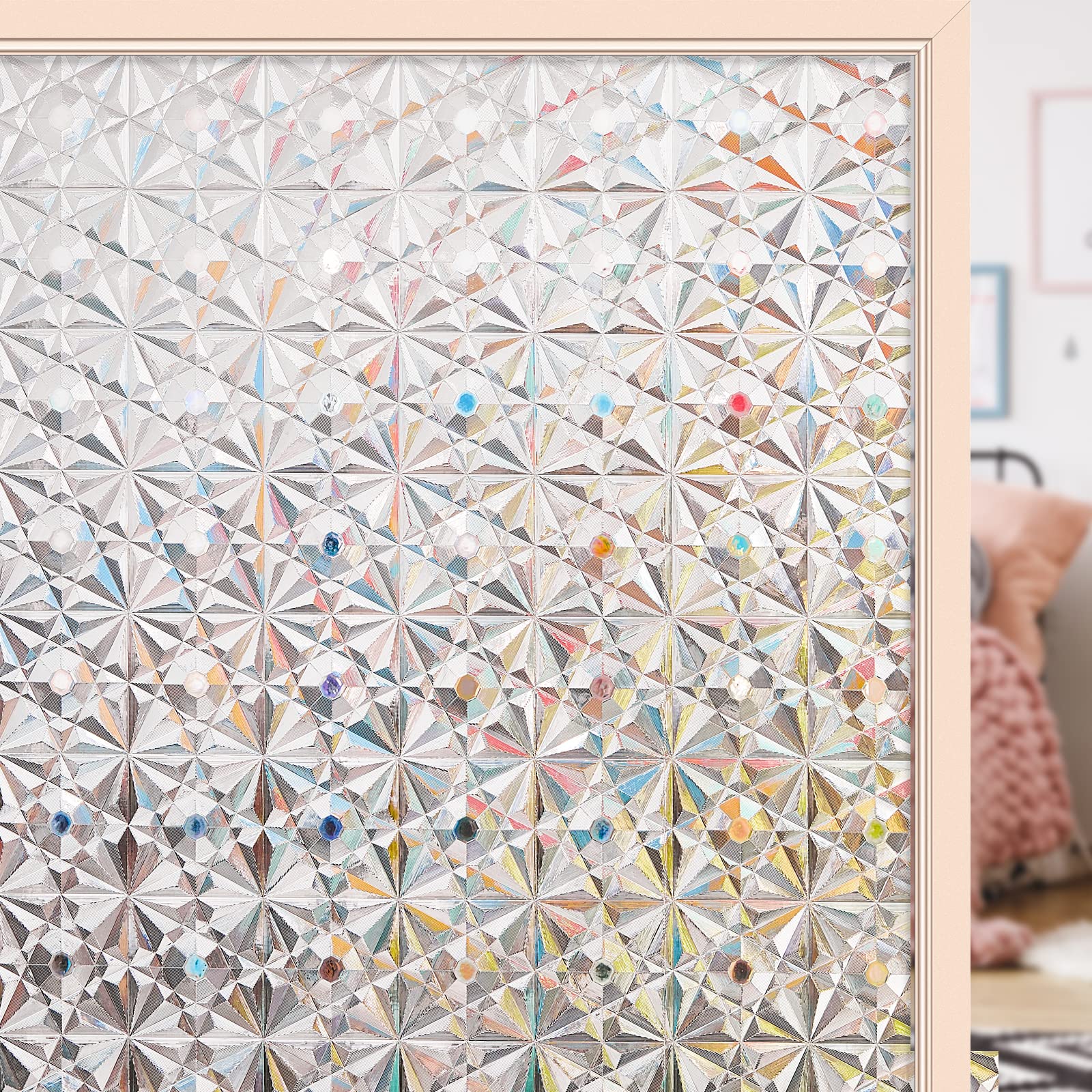 Buy Product Image Window Privacy Film Antique Frosted Stained Glass