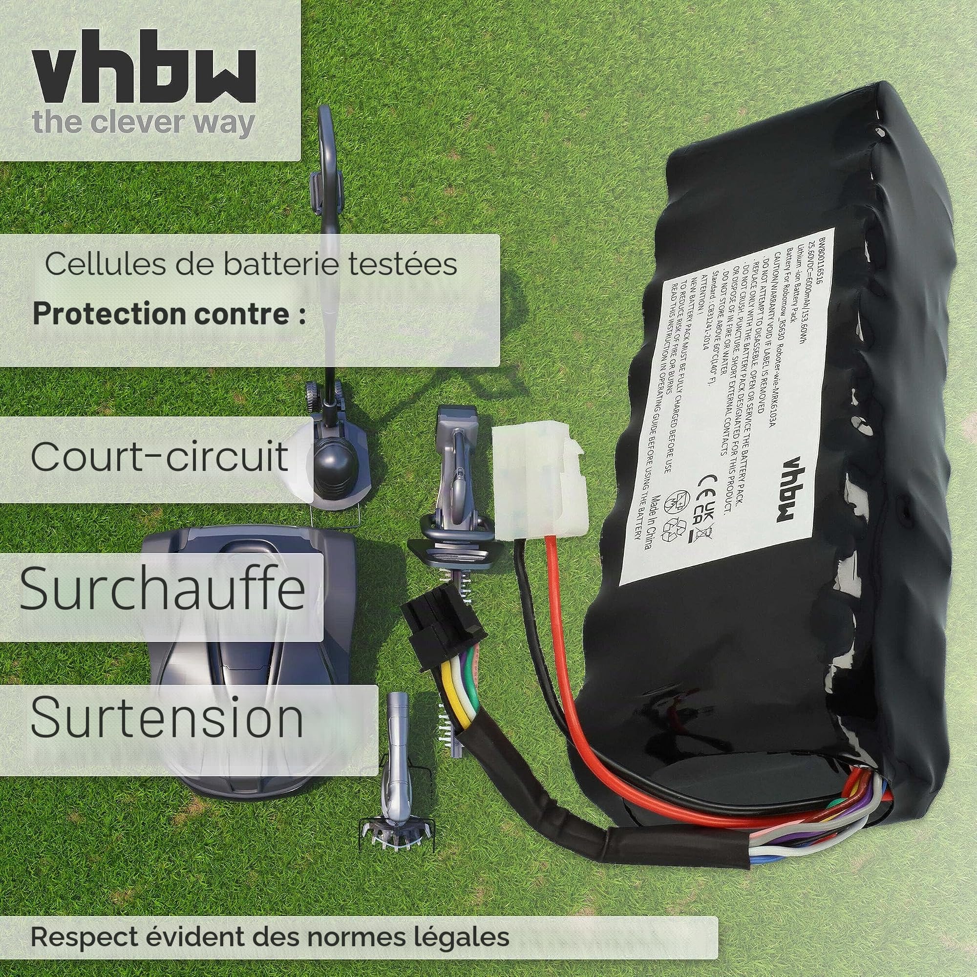 vhbw Batterie Compatible avec Robomow RS615 Pro