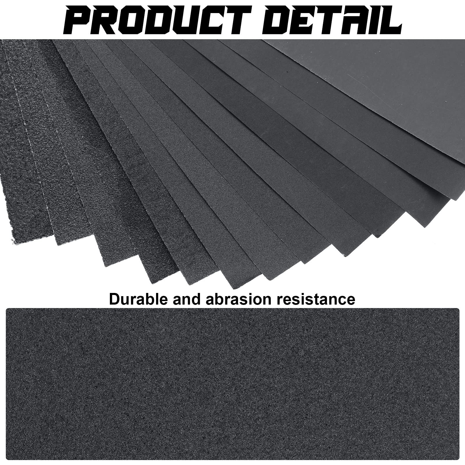 56 Piezas Papeles de Lija Abrasivo Húmedo Seco de Grano Surtido de 60 a 2000 Hojas de Papel de Lija Impermeables de 9 x 11 Pulgadas para Lijado de Metales Pulido Muebles Madera Automotor