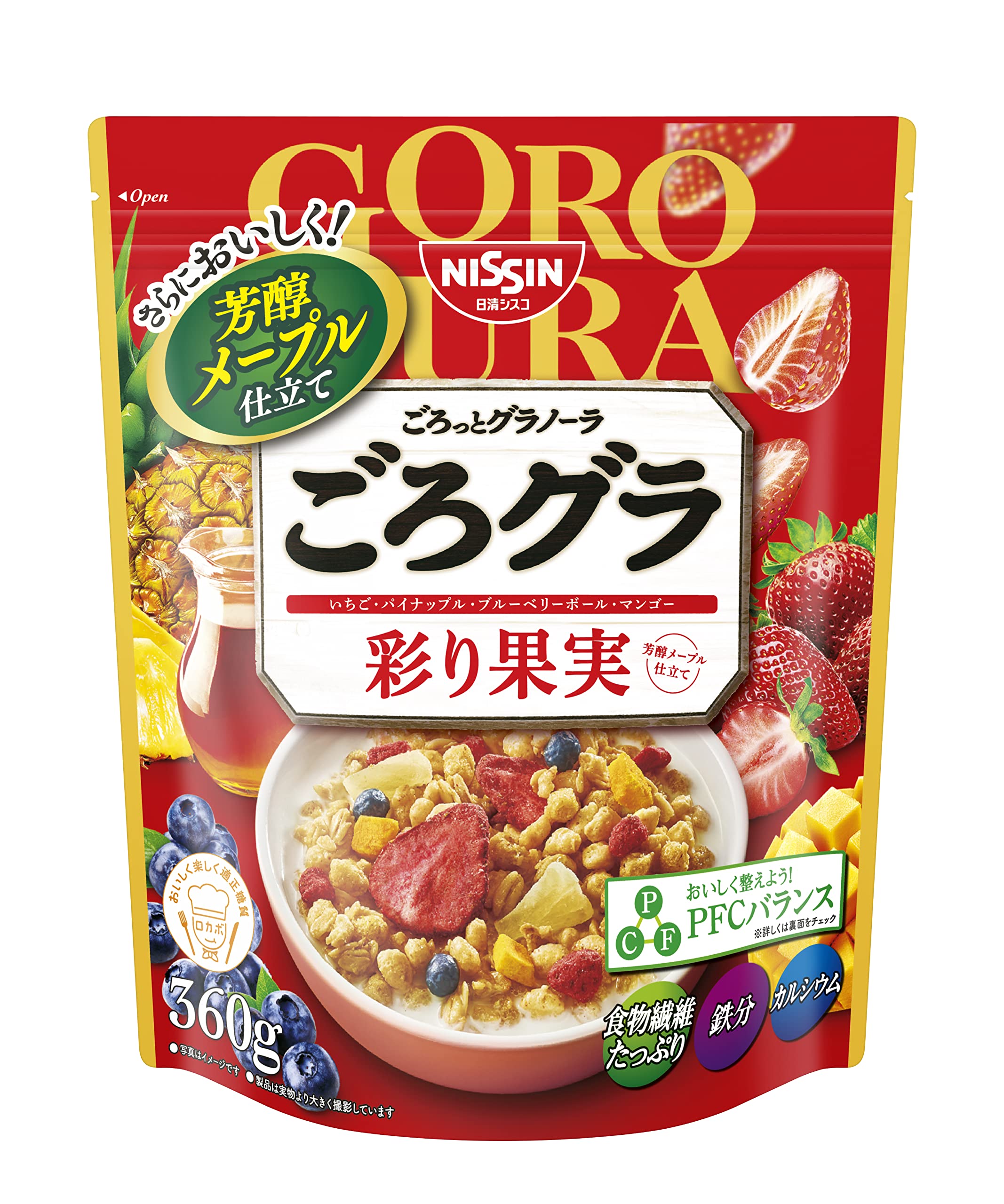 Amazon.co.jp: 日清シスコ ごろグラ 彩り果実 360g×6袋 : 食品・飲料・お酒