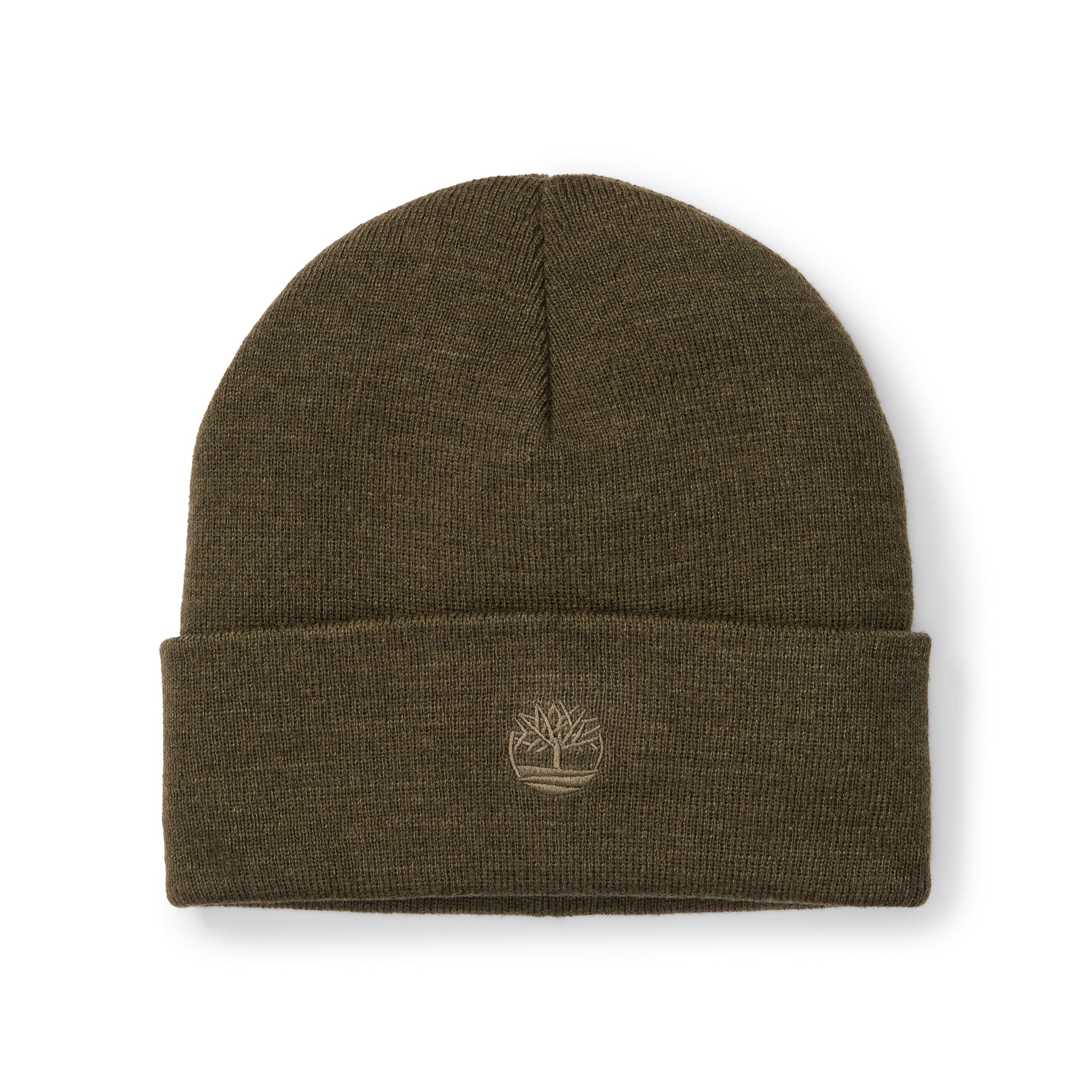 Timberland Men's Embroidered Logo Beanie Cold Weather Hat, Leaf Green, One Size