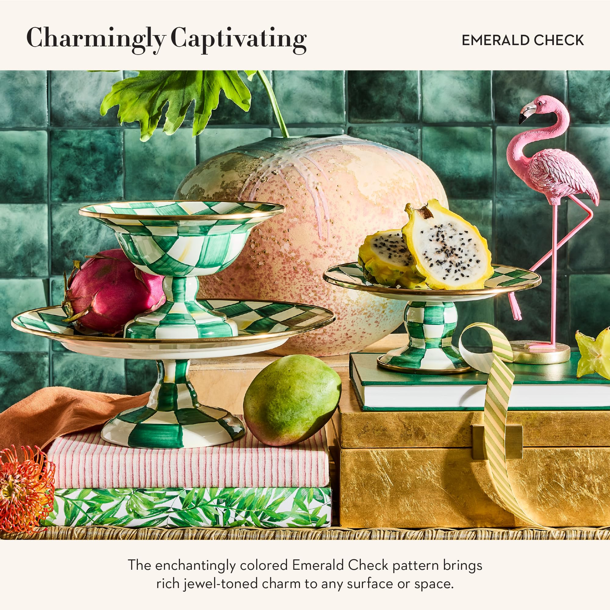 Amazon.co.jp: MACKENZIE-CHILDS エナメルコンポート、かわいい