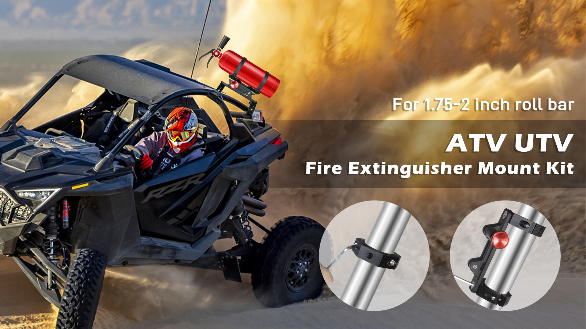 Aazon.co: Car Roll Bar Fire Extinguisher Holder Replaceent For Jeep Wrangler CJ YJ TJ LJ JK - View #13