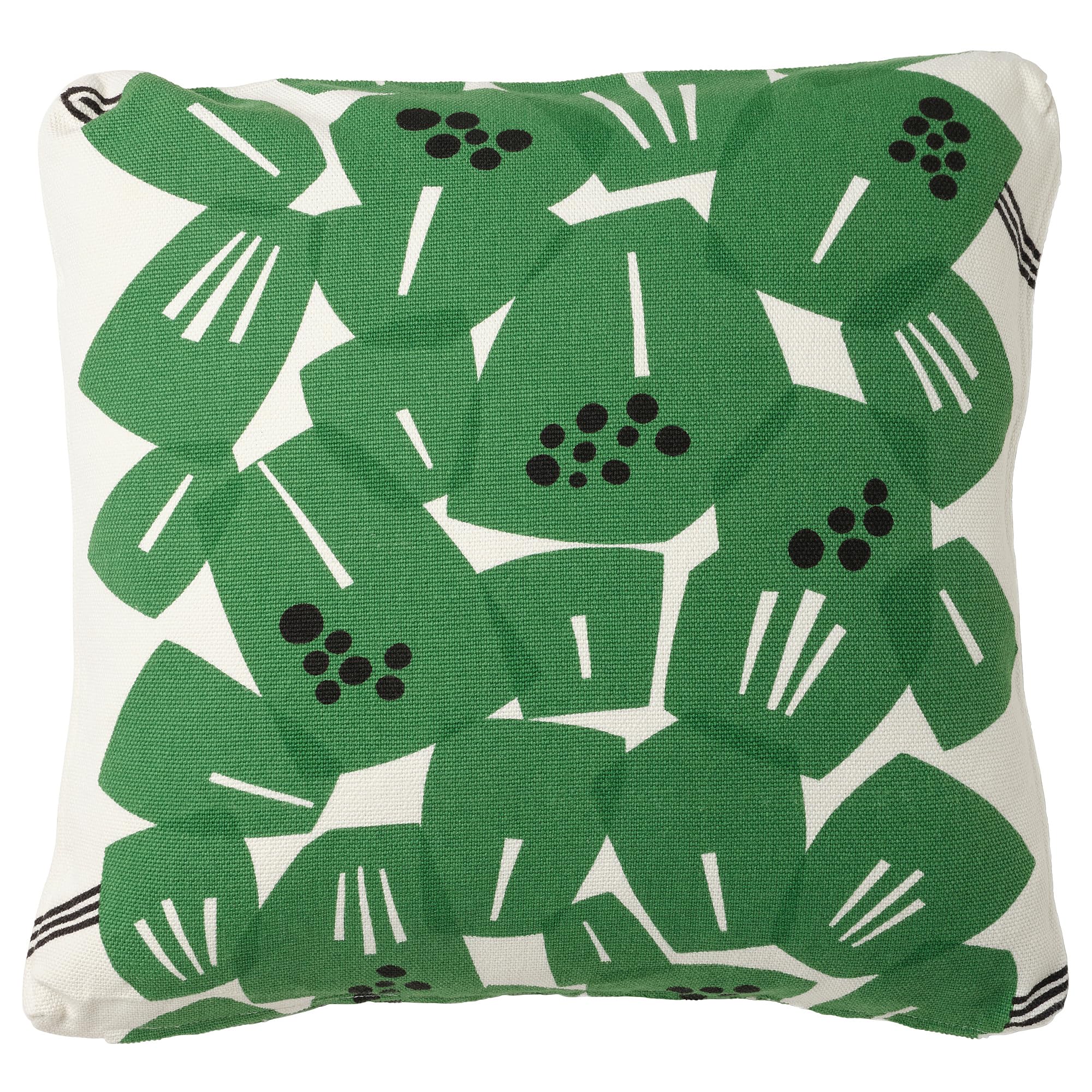 Housse de coussin blanc vert 50x50 cm UNDERBLOMMA pour decoration interieure