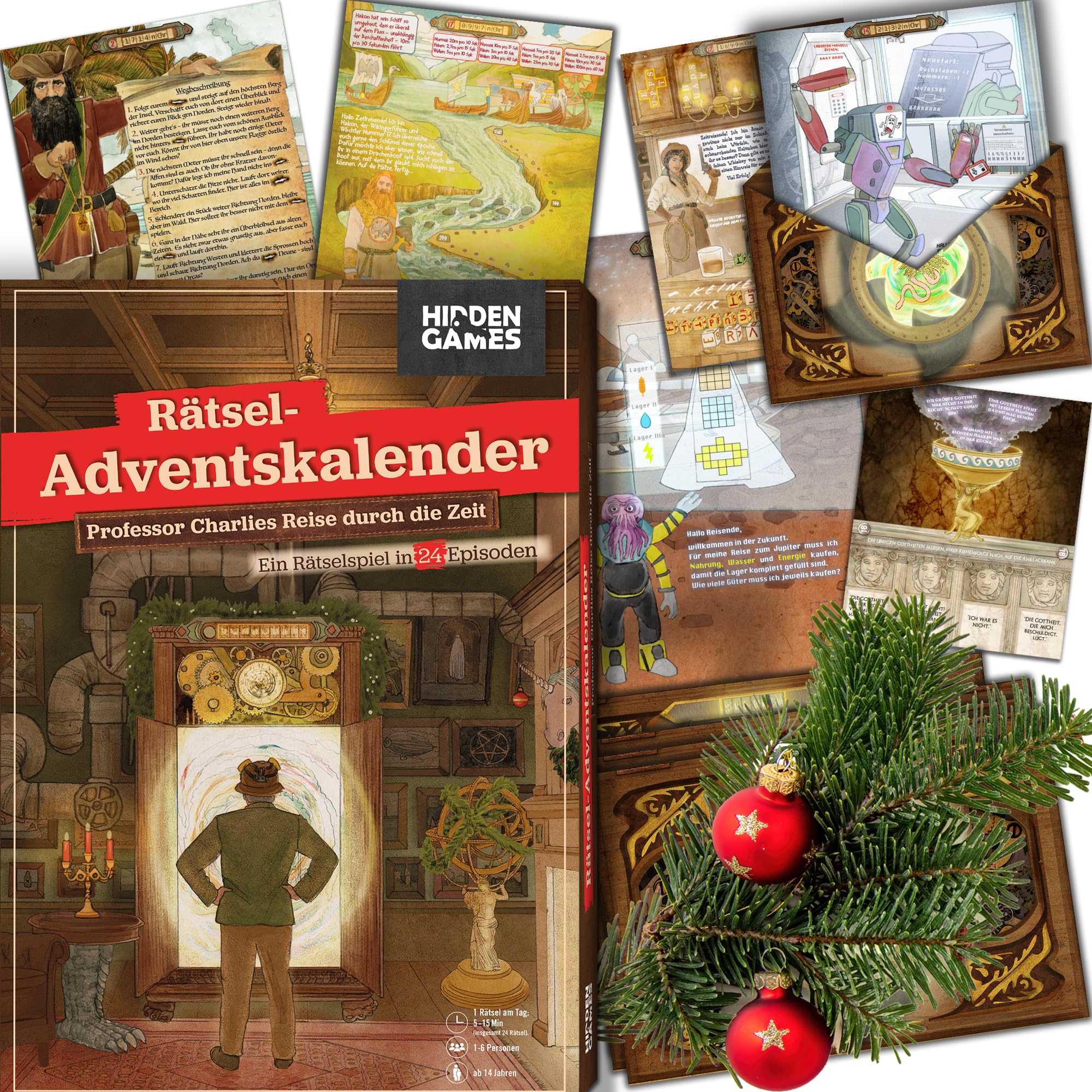 Hidden Games - Rätsel-Adventskalender - Charlies Reise durch die Zeit - EIN Spiel in 24 Episoden mit vielen Rätseln und Spezialeffekten