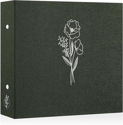 Vista 44 de Lanpn Álbum de fotos para scrapbook de 8.5 x 11 pulgadas, cubierta de lino, archival libre de ácido, carga superior, carpeta encuadernadora de 3