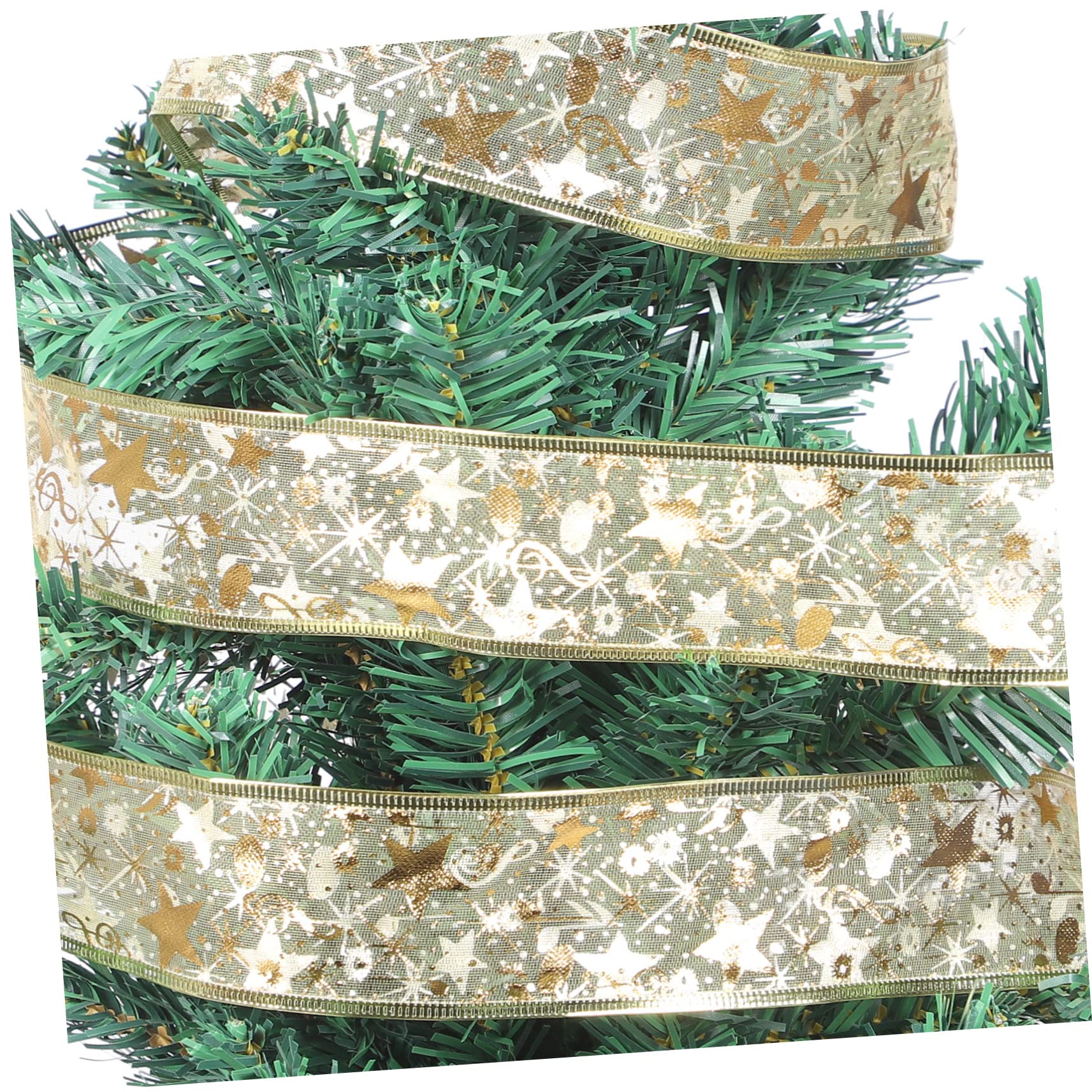 4rollen Weihnachtliches Dekorationsband Doppellagiges Glitzerndes Silkribbon Für Weihnachtsbaum Und Festliche Anlässe Für Heim Hotel Und Geschäfte