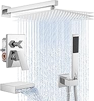 Vista 16 de KES XB6305F18-CH - Sistema de ducha cromado con juego de grifo de ducha y bañera con boquilla de tina, juego de grifo de ducha de 10 pulgadas