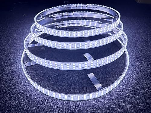 Miniatura 9 de SDO Super brillante 17.5 pulgadas triple fila 1008Leds blanco puro LED iluminada anillo de rueda interruptor de luzcontrol remoto Ctrl de alta