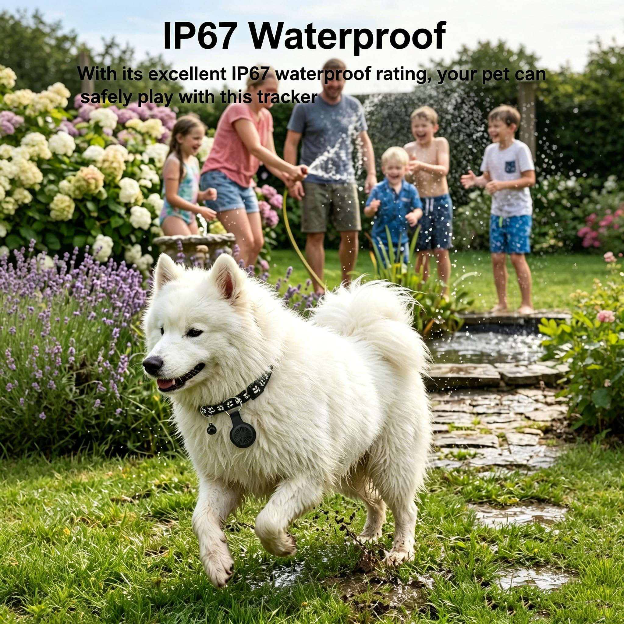 Localizzatore GPS per cani e gatti (senza abbonamento richiesto), localizzatore GPS per collari per animali domestici, certificato Apple MFi, funziona con iOS Find My, monitoraggio globale in tempo